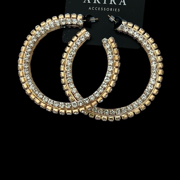 Jewelry - AKIRA Gold and Silver Hoop Earrings